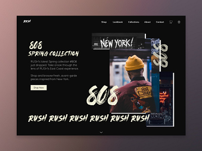 808 black brush clothes fashion fashion brand fashion design figma landing new york shop shopping web website
