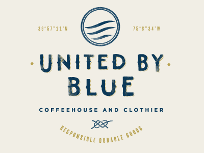 United By Blue Logo apparel clothing coffee coordinates fashion logo nautical outdoors ubb waves