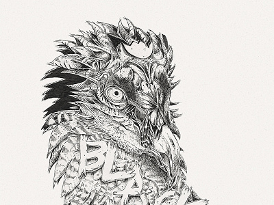 Makataimeshekiakiak animal drawing illustration ink pencil typography