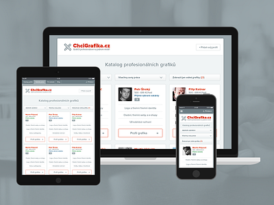 ChciGrafika.cz catalogue design graphic gray responsive ui web
