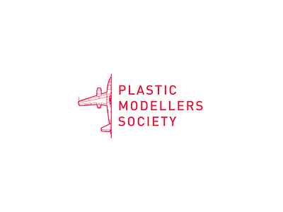 Plastic Modellers Society Logo logo model plane plastic red