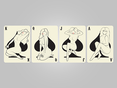 Pin-up Style Playing Cards ace cards jack king marilyn monroe pin up pinup playing queen retro
