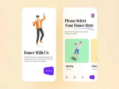 Online Dance Learning Mobile App 3d animation app app design buy dance dancing ed tech graphic design learn learning logo mobile app deisgn online skill ui ux