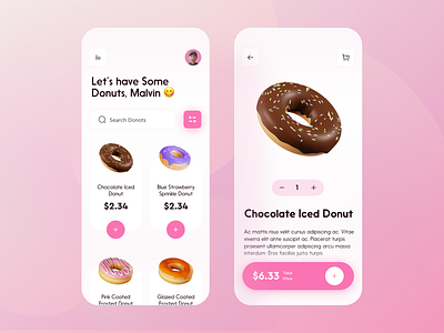 Donuts Mobile App 3d animation app app design buy delivery delivery app design donuts doughnut food food delivery illustration mobile app mobile app deisgn restaurant ship travel ui