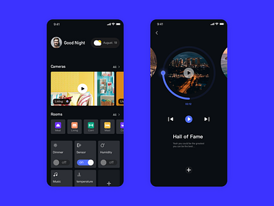 Smart home app design vector