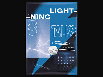 ⚡️Lightning 🗣 Talks abstract collage lightning poster talks texture
