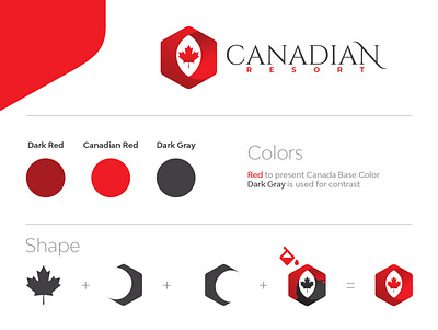 Canadian Resort Logo branding illustrator logo design vector