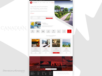 CanadianResortWebsite design homepage logo design ui web website