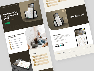 Guestool Website Redesign appdesign design figma hotel website landing page mockups startup tourism ui ux ux ui website