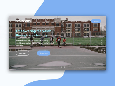 Geataboard Landing page Redesign branding clean design header hero header landing page concept landing page ui landingpage minimal non profit nonprofit trendy ui ux web