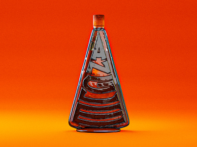 ANGLE PIZZA - Sauce Packaging 3D render