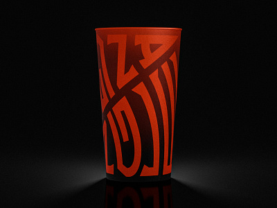 ANGLE PIZZA - Cup Packaging 3D render