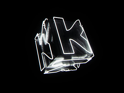 Krankal neon loop 3d 3d art animation black blender blender3d k motion motion design motion graphics neon neon light neon lights