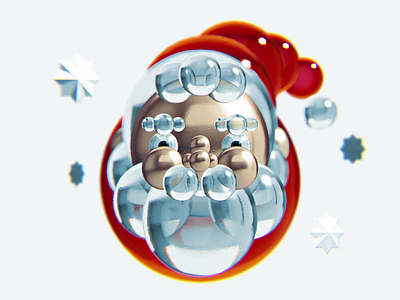 Santa Claus Balls animation 3d 3d animation 3d art blender blender3d merry christmas merry xmas merrychristmas minimalistic minimalistic art santa santaclaus