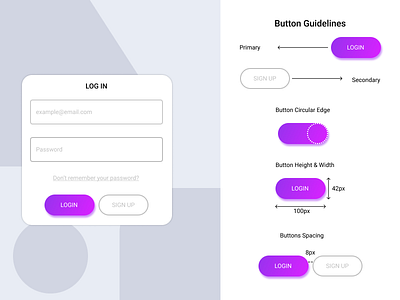 Button Guidelines design figma guideline login ui ux vector web