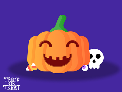 Happy Halloween candy candy corn design figma halloween illustration pumpkin skull trick or treat