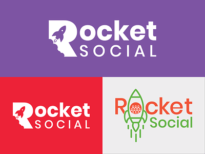 Rocket Social Logo branding color palette design graphic graphicdesign illustration logo logo design logodesign rocket rocket logo social typography ui ui ux uidesign uiux ux uxdesign web