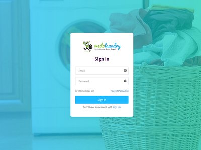 Wedolaundry Valet Login page design Mockup branding design icon illustration laundry login mockup redesign typography ui uiux ux web website