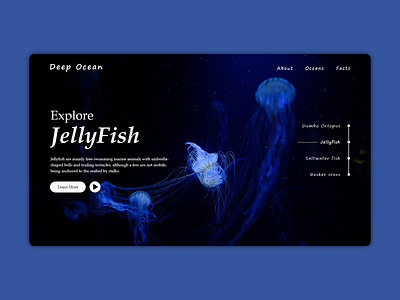 Deep Ocean branding deep design illustration illustrator jelly jellyfish mockup ocean redesign shot typography ui ui ux uidesign uiux ux uxdesign web website