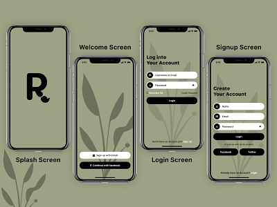 R App Screens