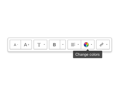 Toolbar button editor toolbar ui wysiwyg