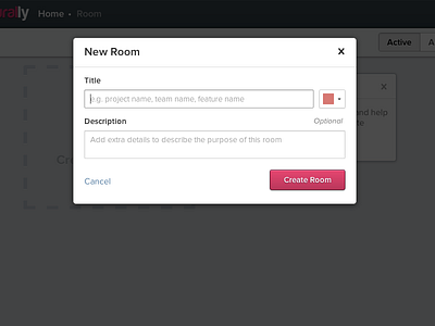 New room modal button form modal new ui