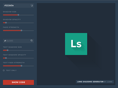 Long shadows generator css flat generator long shadows ui ux