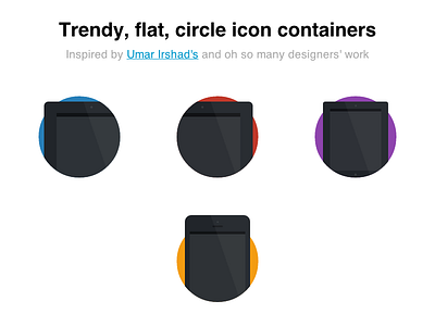 Made with CSS only -- no images circle css flat icons ipad iphone trendy ui