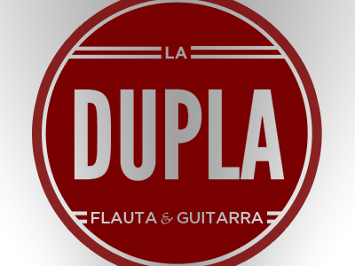 La dupla "logo" cd circle gotham league gothic line logo maroon print red simple typography vector