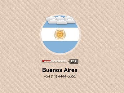 Buenos Aires circle cloud thermometer weather