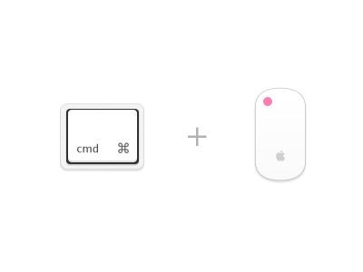 cmd + click click instruction key mouse ui