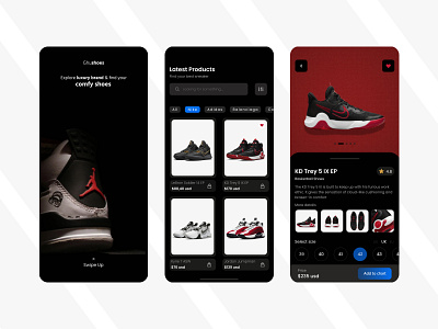 Shoes App design freelance mobile shoe ui ux