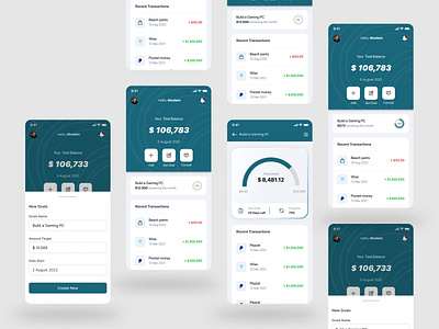 Goals Financial App design interaction ios protoyping ui ux visualdesign webdesign wireframing