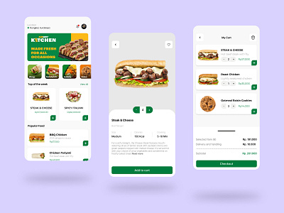 Food Order App - Subway design food freelance ios mobile prototyping ui ux visual visual design web wireframe