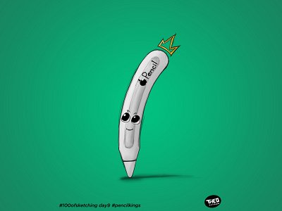 100 days of Sketching Day 9 Pencil Kings 100days2020 100daysofsketching adobe illustrator adobe photoshop apple applepencil artlover artskepper artskeppers digital painting illustrations