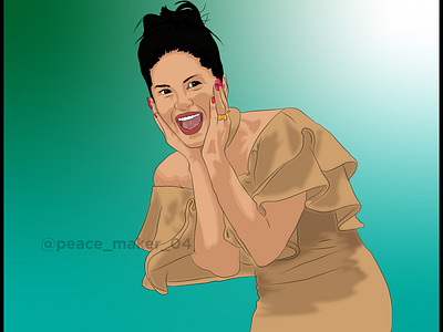 Digital Illustraion Of Sunny Leone