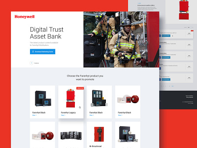 Honeywell Website alarm ecommerce emergency fire firefighter flame honeywell minneapolis minnesota mn product protection safety shop store ui web design website