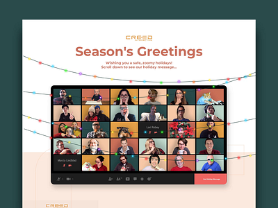 Agency Holiday Site agency card christmas company greetings holiday minneapolis minnesota mn no code season studio ui video chat web design webdesign webflow website winter zoom