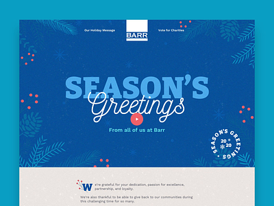 Company Holiday Site christmas greetings holiday landing page minneapolis minnesota mn season snow ui web design website winter