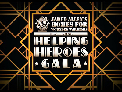 Helping Heroes Gala 1920 deco football gatsby jared allen