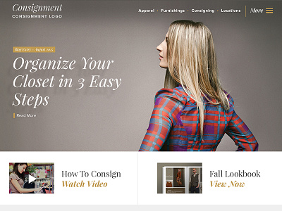 Consignment Website clothes consignment fashion landing page thrift web design website