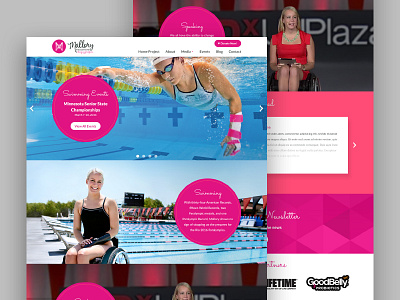 Mallory Weggemann Website disability minnesota mn olympics paralympics speaking swimming web design website