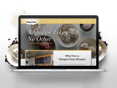 Häagen-Dazs Website dessert food haagen dazs ice cream landing page redesign web design website