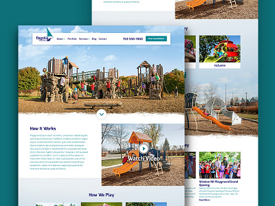 Playground Website children kids playground playing recess recreation school web design website