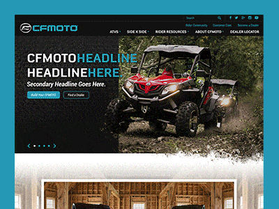 CFMoto up for Awwwards awwwards design layout live nominee vote website