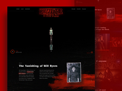 Stranger Things Website halloween layout mocktober movie netflix scary show stranger things ui web design