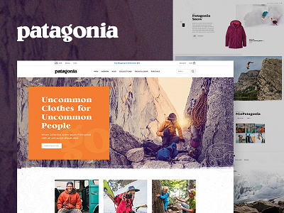 Patagonia Concept climbing lifestyle store mountain snowboard outdoor apparel ecommerce patagonia clothing shop ski nature retail travel surf