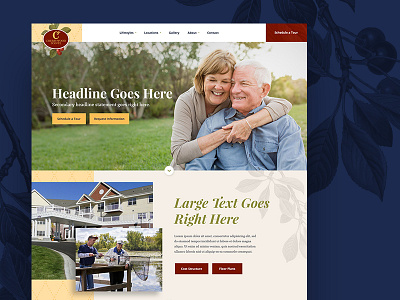 Senior Living Website assisted old grandparents elderly health living family care services minnesota mn mineapolis nursing home hotel landing retirement vacation resort senior living website