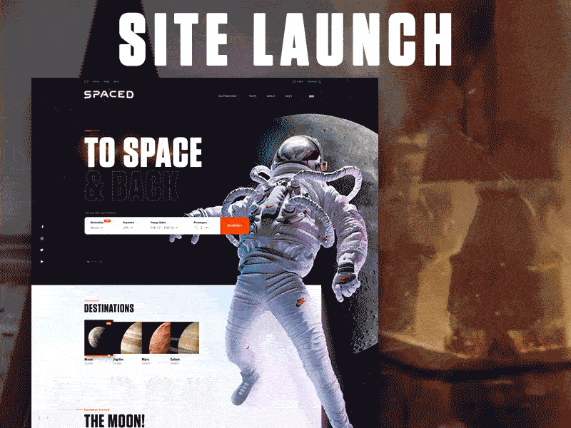 SPACED is Live!! futuristic travel tech moon space logo nasa animation contest nike spacex astronaut spaced challenge spacedchallenge homepage