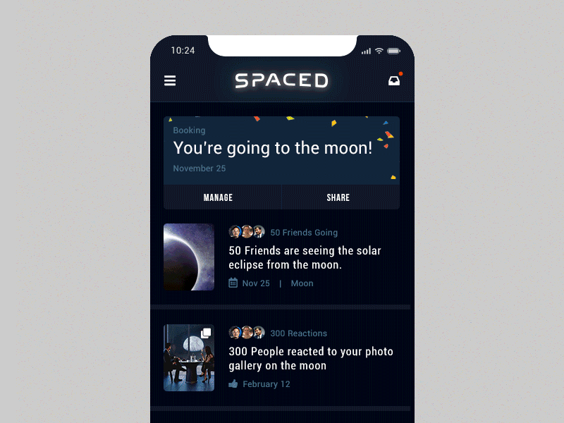 SPACED - App Concept